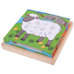 Bigjigs Houten Blokpuzzel Boerderijdieren