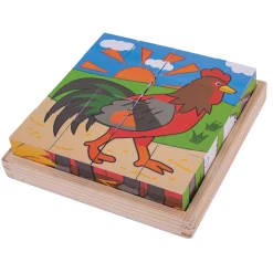 Bigjigs Houten Blokpuzzel Boerderijdieren