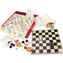 Bigjigs Houten Bordspellen, 4in1