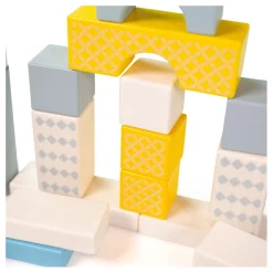 Bigjigs Houten Bouwblokken in Opbergton, 50dlg