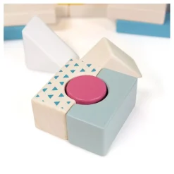 Bigjigs Houten Bouwblokken in Opbergton, 50dlg