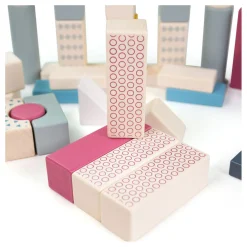 Bigjigs Houten Bouwblokken in Opbergton, 50dlg