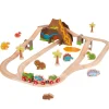 Bigjigs Houten Dino Treinset, 49dlg.
