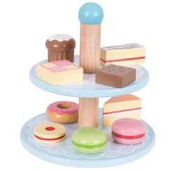 Bigjigs Houten Etagere met Taartjes