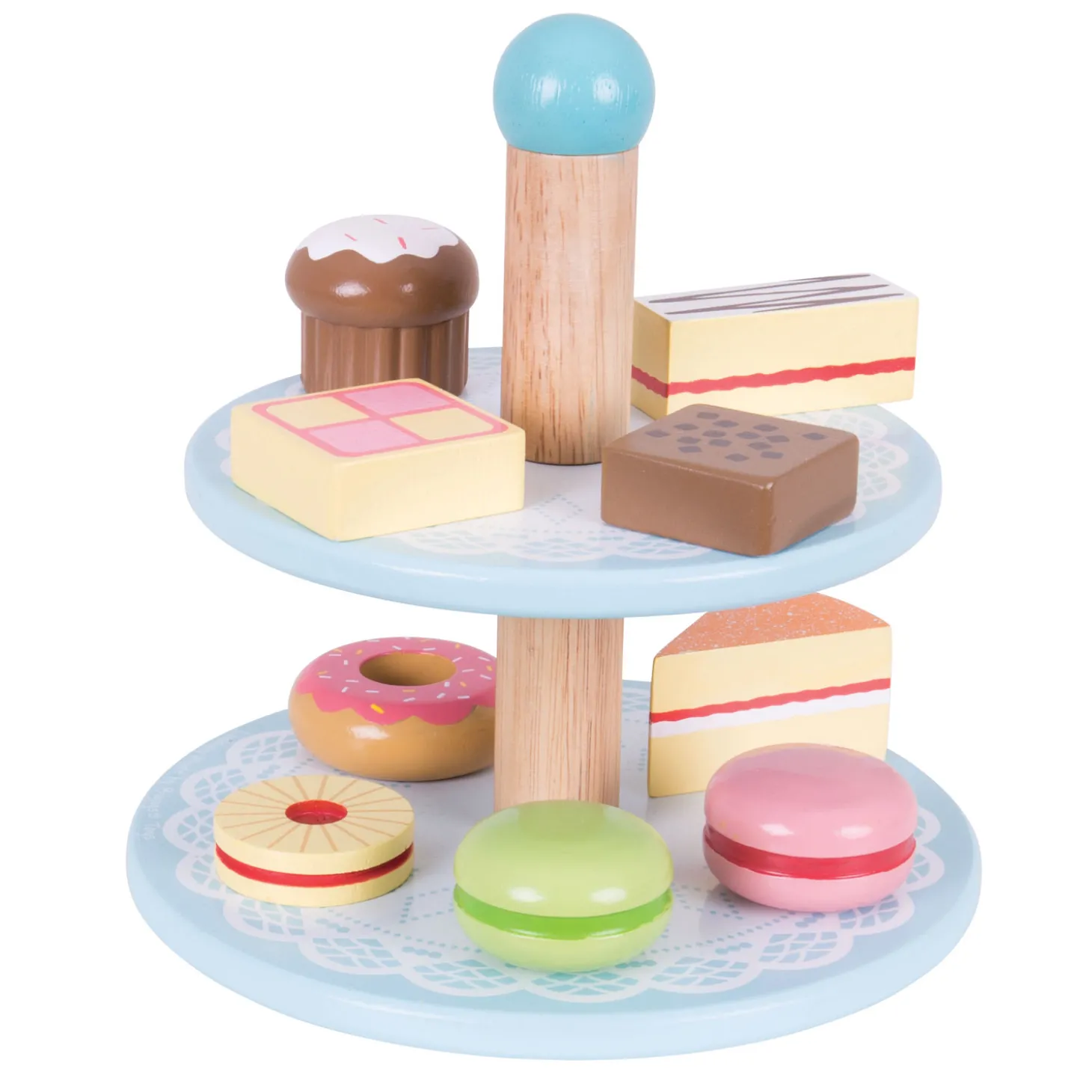 Bigjigs Houten Etagere met Taartjes