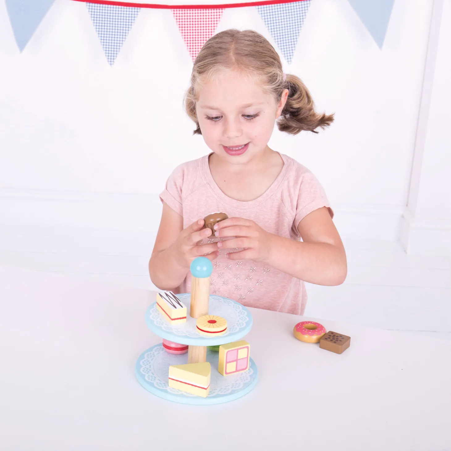 Bigjigs Houten Etagere met Taartjes