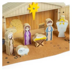 Bigjigs Houten Kerststal Set, 13dlg.