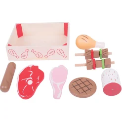 Bigjigs Houten Kistje met Vleeswaren, 9 dlg.