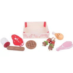 Bigjigs Houten Kistje met Vleeswaren, 9 dlg.