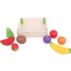 Bigjigs Houten Kistje met Fruit, 9dlg.