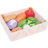 Bigjigs Houten Kistje met Groenten, 12 dlg.