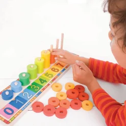 Bigjigs Houten Leerspel Tellen, 55dlg.