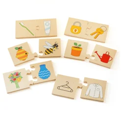 Bigjigs Houten Legpuzzel Dingen Die Samengaan, 32st.