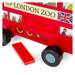 Bigjigs Houten Londen Bus Trekfiguur