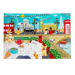 Bigjigs Houten Londen Stad Vloerpuzzel, 48st.