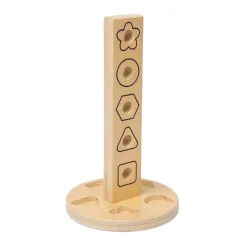 Bigjigs Houten Moeren- en Boutentoren, 11dlg.