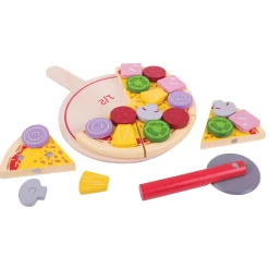 Bigjigs Houten Pizza met Beleg