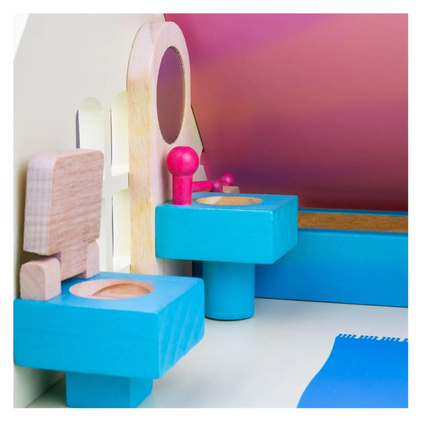 Bigjigs Houten Poppenhuis Meubels, 27dlg.