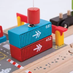 Bigjigs Houten Rails - Container Scheepswerf