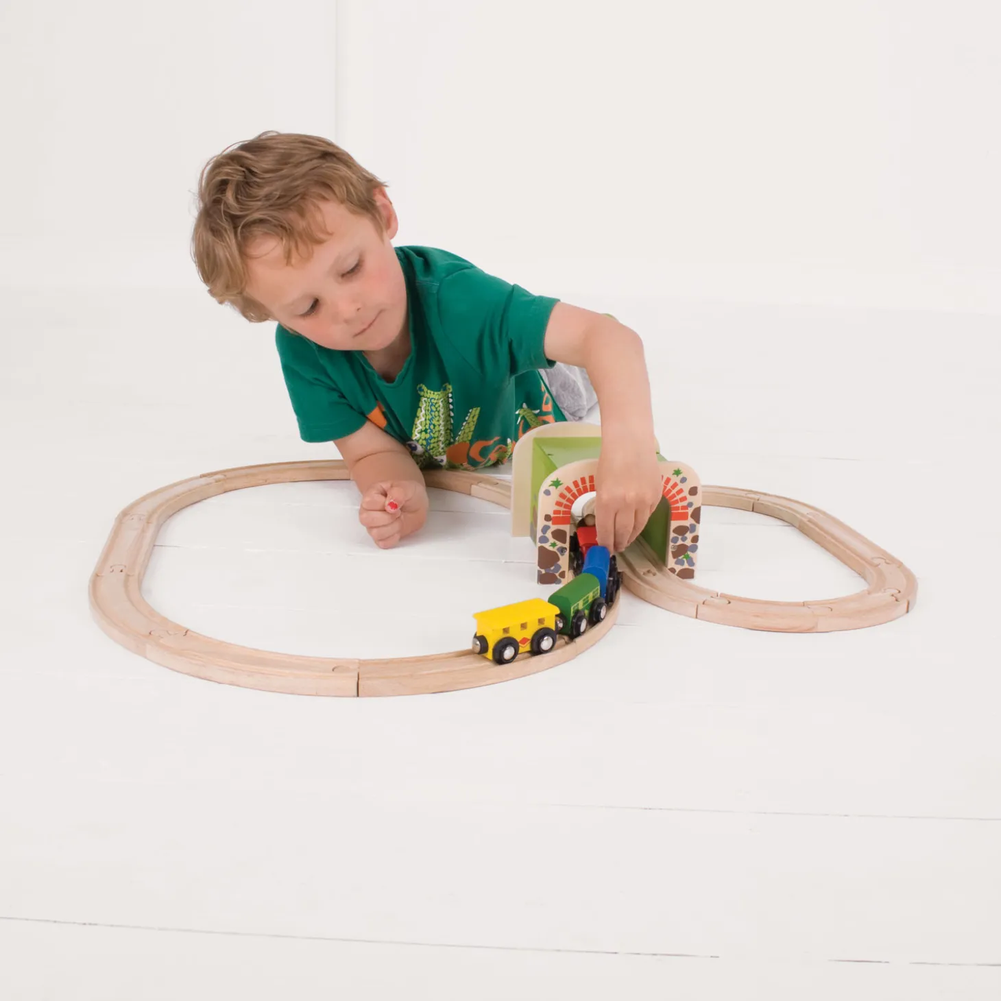 Bigjigs Houten Rails - Dubbelspoor Tunnel