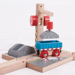 Bigjigs Houten Rails - Gravel Kraan