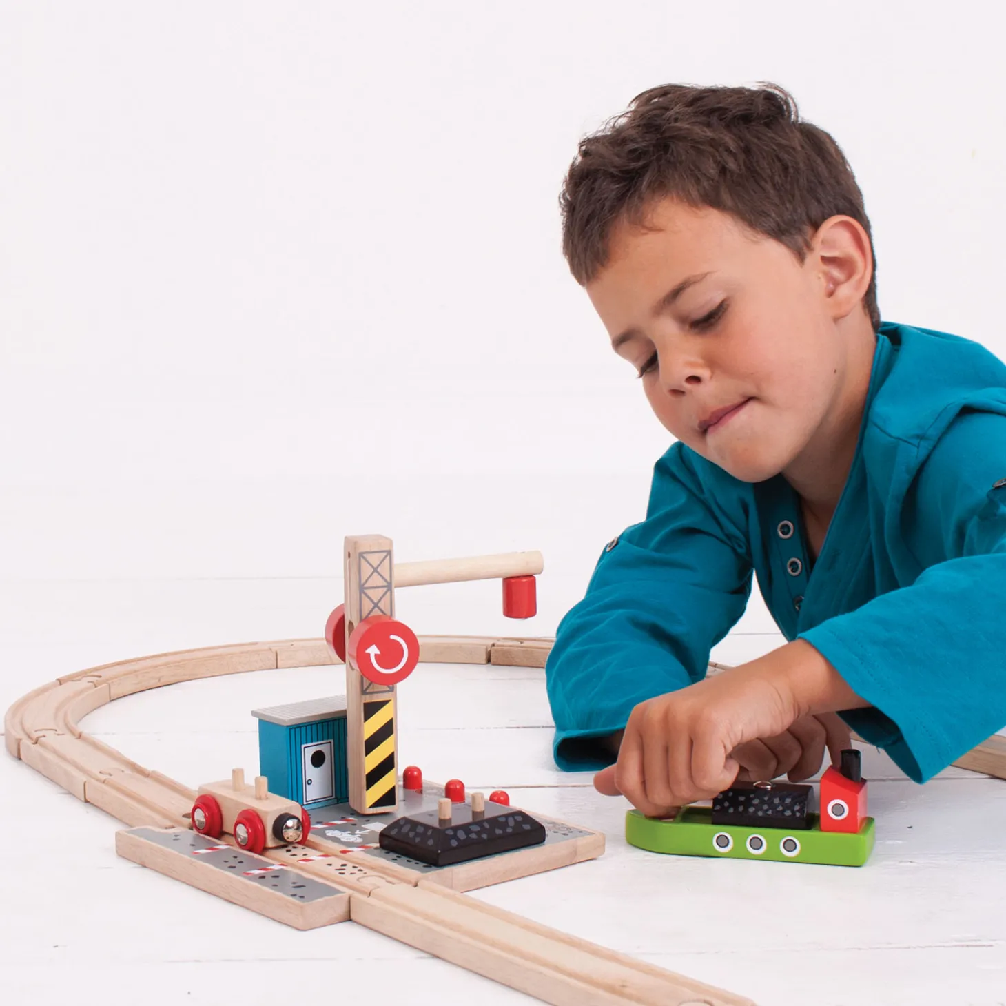 Bigjigs Houten Rails - Laadstation Steenkool