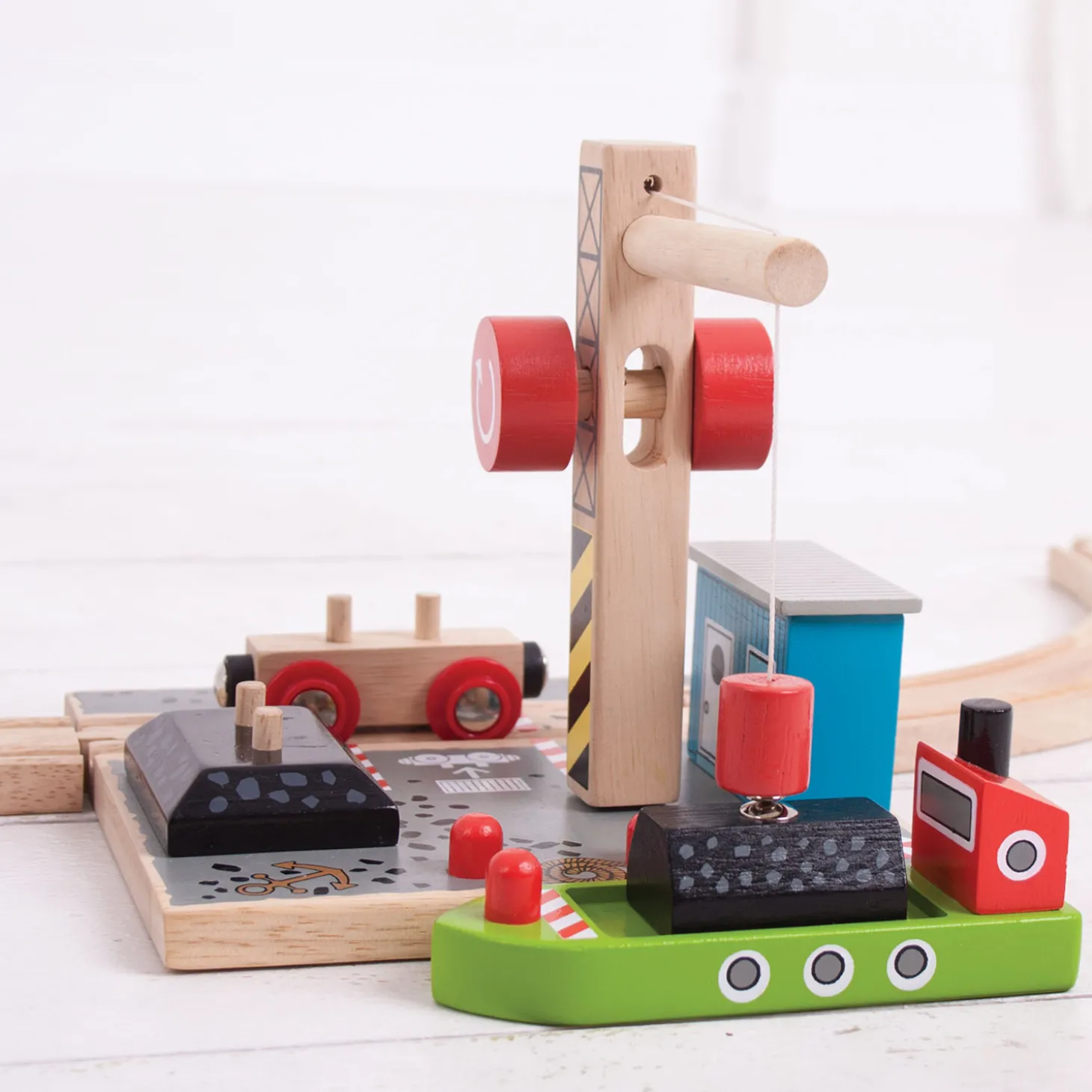 Bigjigs Houten Rails - Laadstation Steenkool