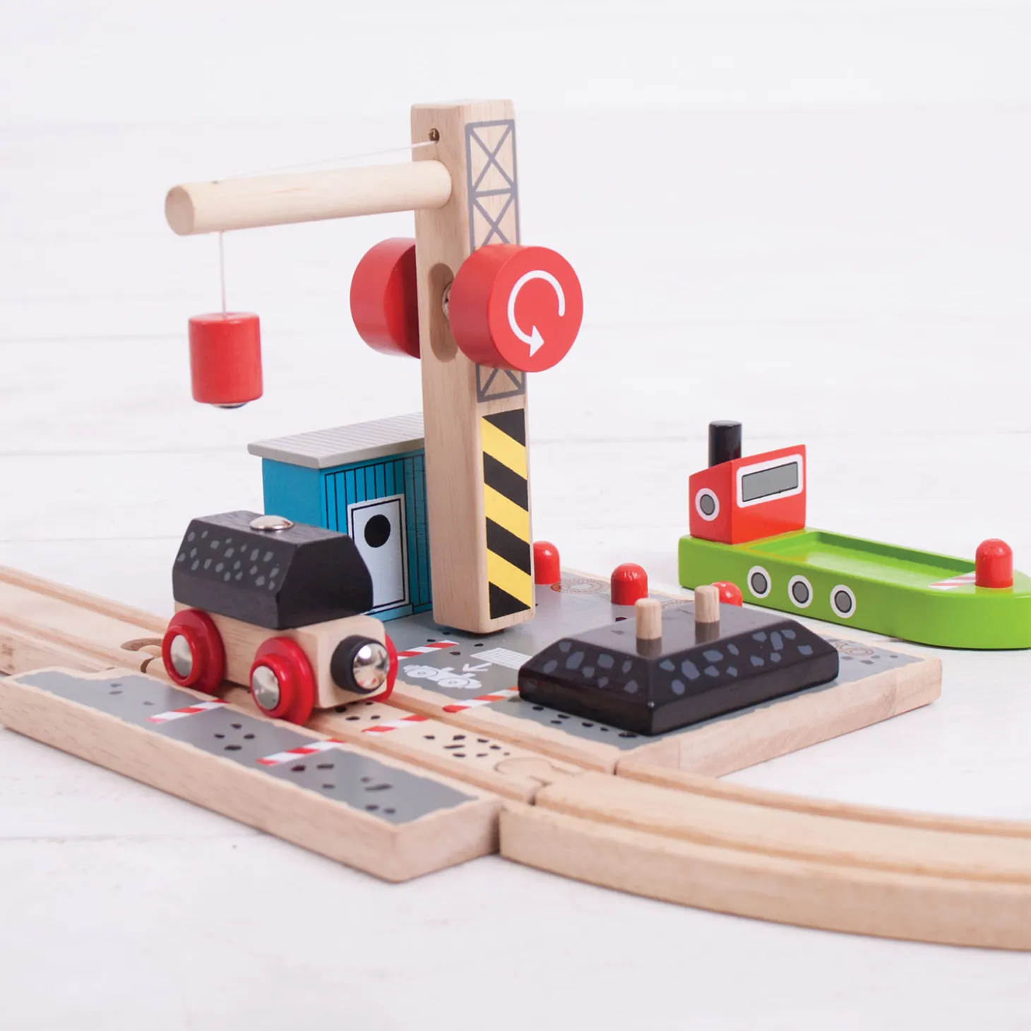 Bigjigs Houten Rails - Laadstation Steenkool