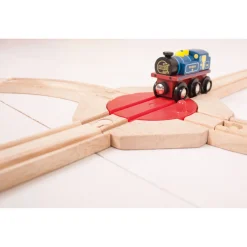 Bigjigs Houten Rails - 4-richting Draaiplateau