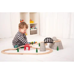 Bigjigs Houten Rails - Rocky Mountain Uitbreidingsset, 12dlg.