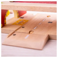 Bigjigs Houten Rails Bovengronds Treinstation, 5dlg.