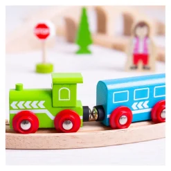 Bigjigs Houten Treinset, 26dlg.