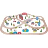 Bigjigs Houten Treinset Stad en Land, 101dlg.