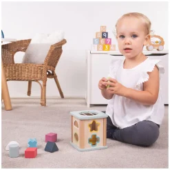 Bigjigs Houten Vormenstoof, 9dlg. - FSC 100%