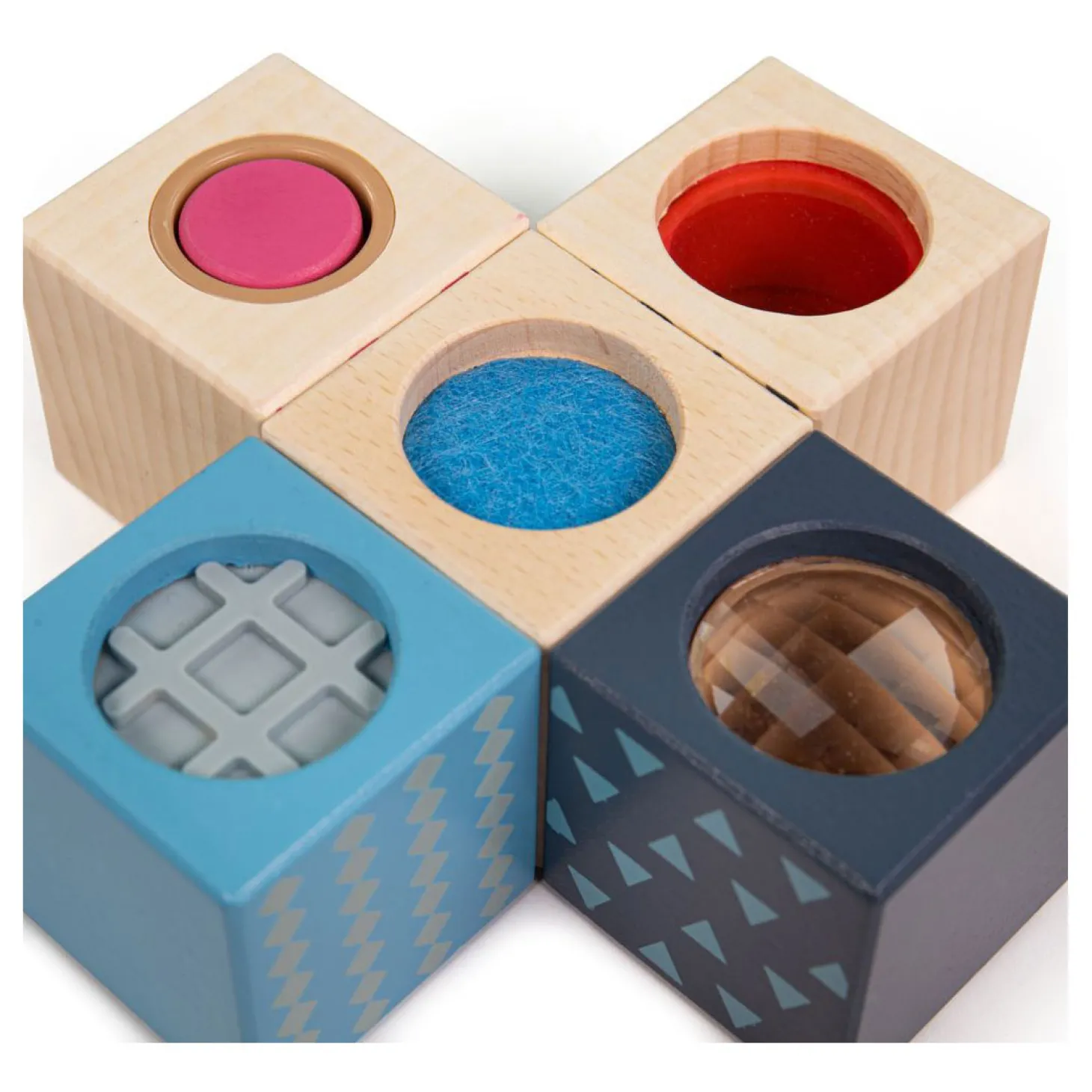 Bigjigs Houten Zintuigen Bouwblokken