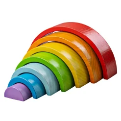 Bigjigs Klein Houten Regenboog Stapelspel, 11dlg.