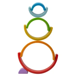 Bigjigs Klein Houten Regenboog Stapelspel, 11dlg.