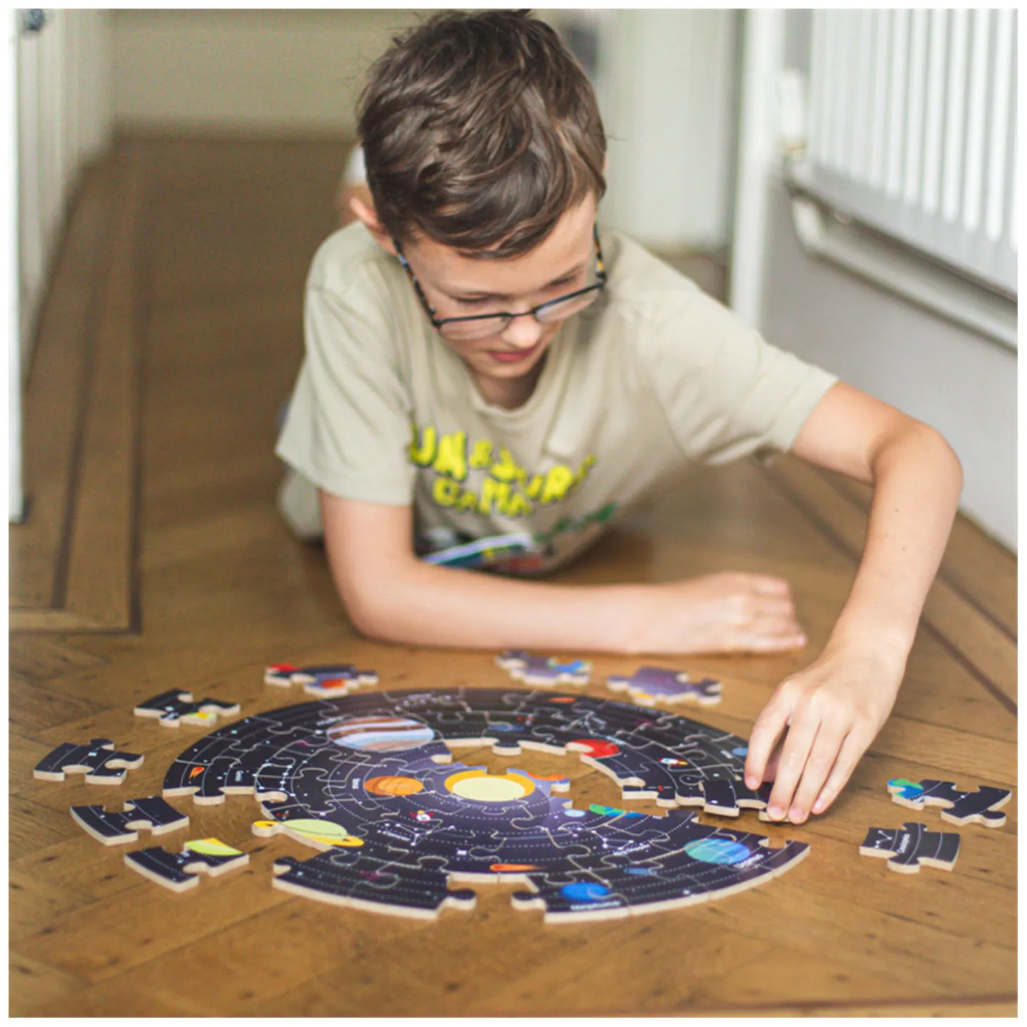 Bigjigs Vloerpuzzel Zonnestelsel Rond, 39cm