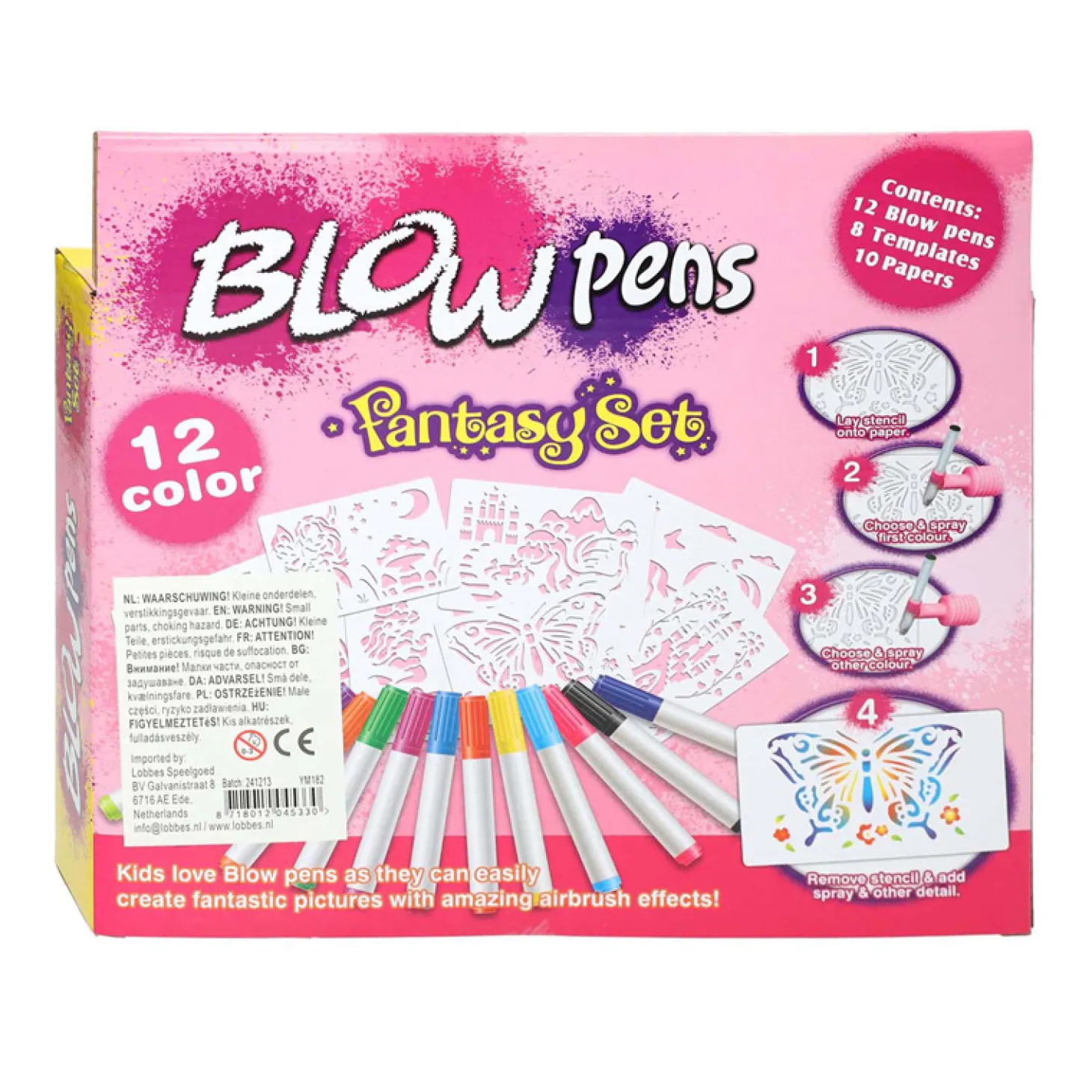 Blaaspennenset met Pompje Fantasy