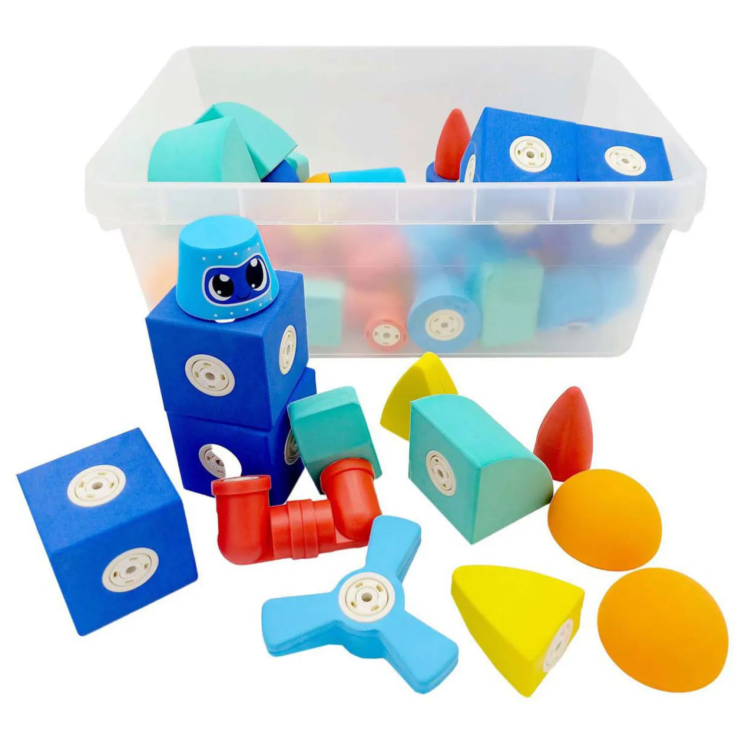 Blockaroo Magnetische Foam Blokken, 60dlg.