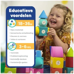 Blockaroo Magnetische Foam Blokken, 60dlg.