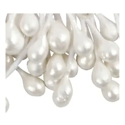 Bloemmeeldraden Wit Parelmoer, 100st.