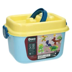 Blokjes Bouwset Dino in Opbergbox - 84dlg.