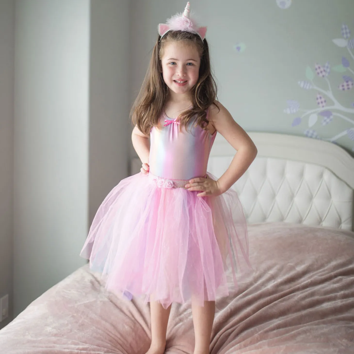 Bodysuit Regenboog Roze, 5-6 jaar