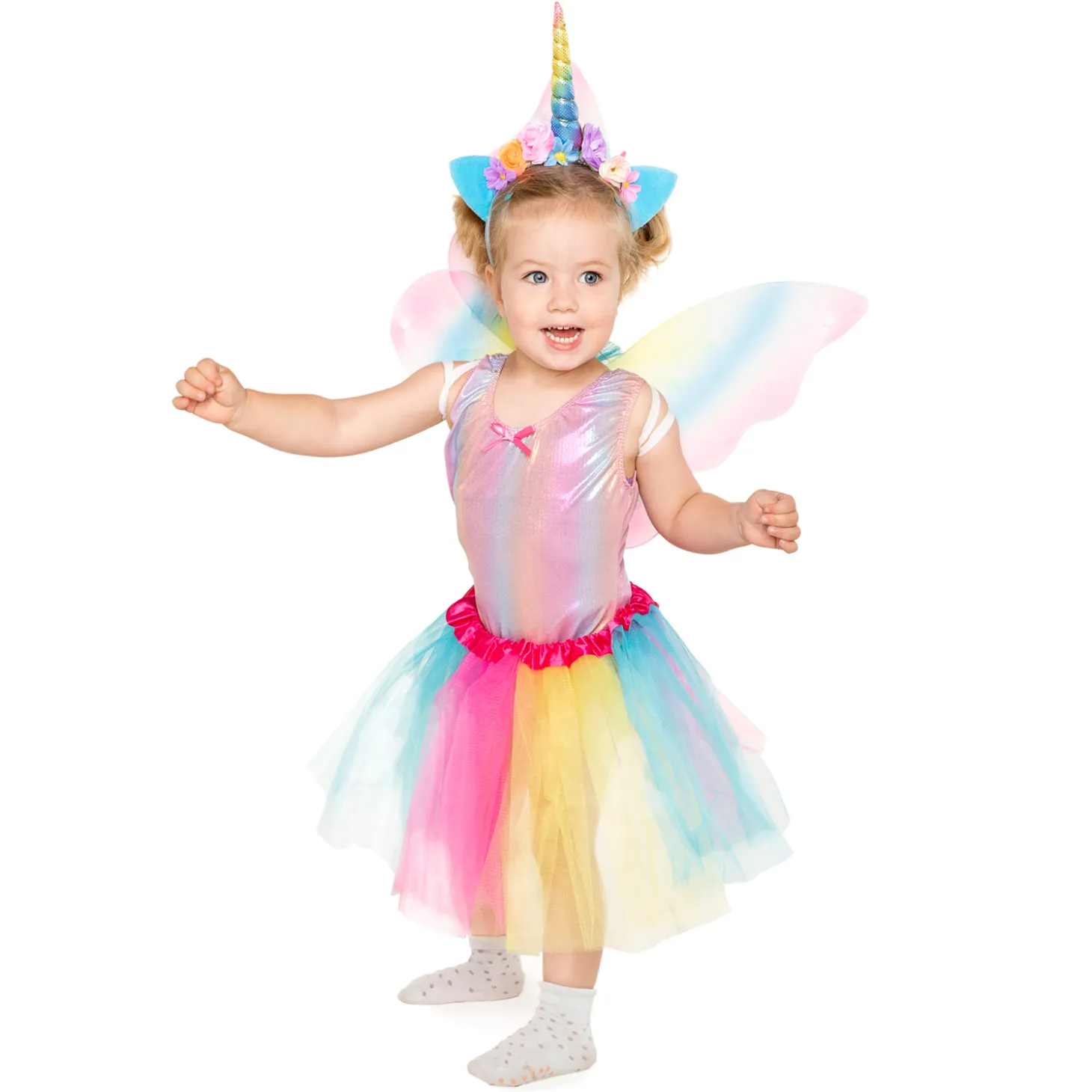 Bodysuit Regenboog Roze, 5-6 jaar