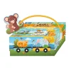 Boek en Puzzeltrein Babydieren