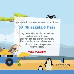 Boek en Puzzeltrein Wilde Dieren