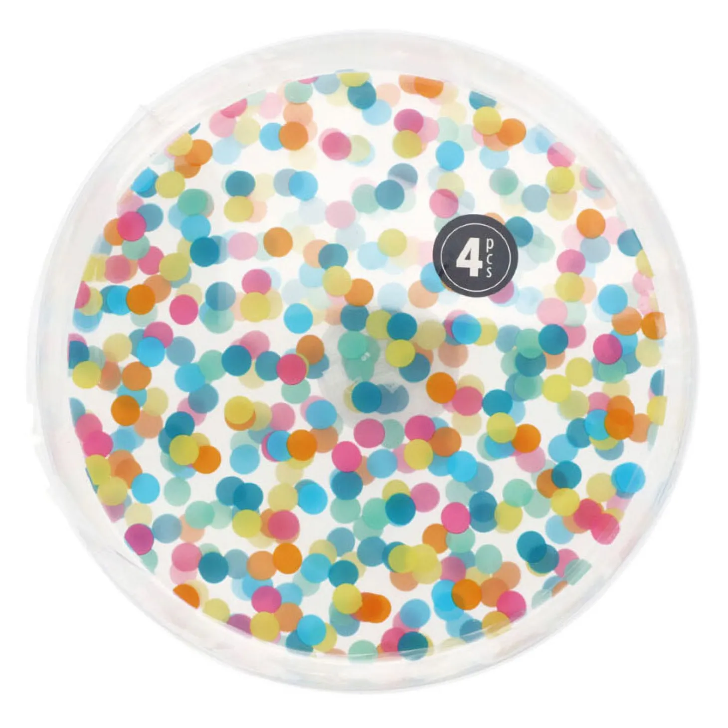 Bordjes met Stippen 22,5cm, 4st.