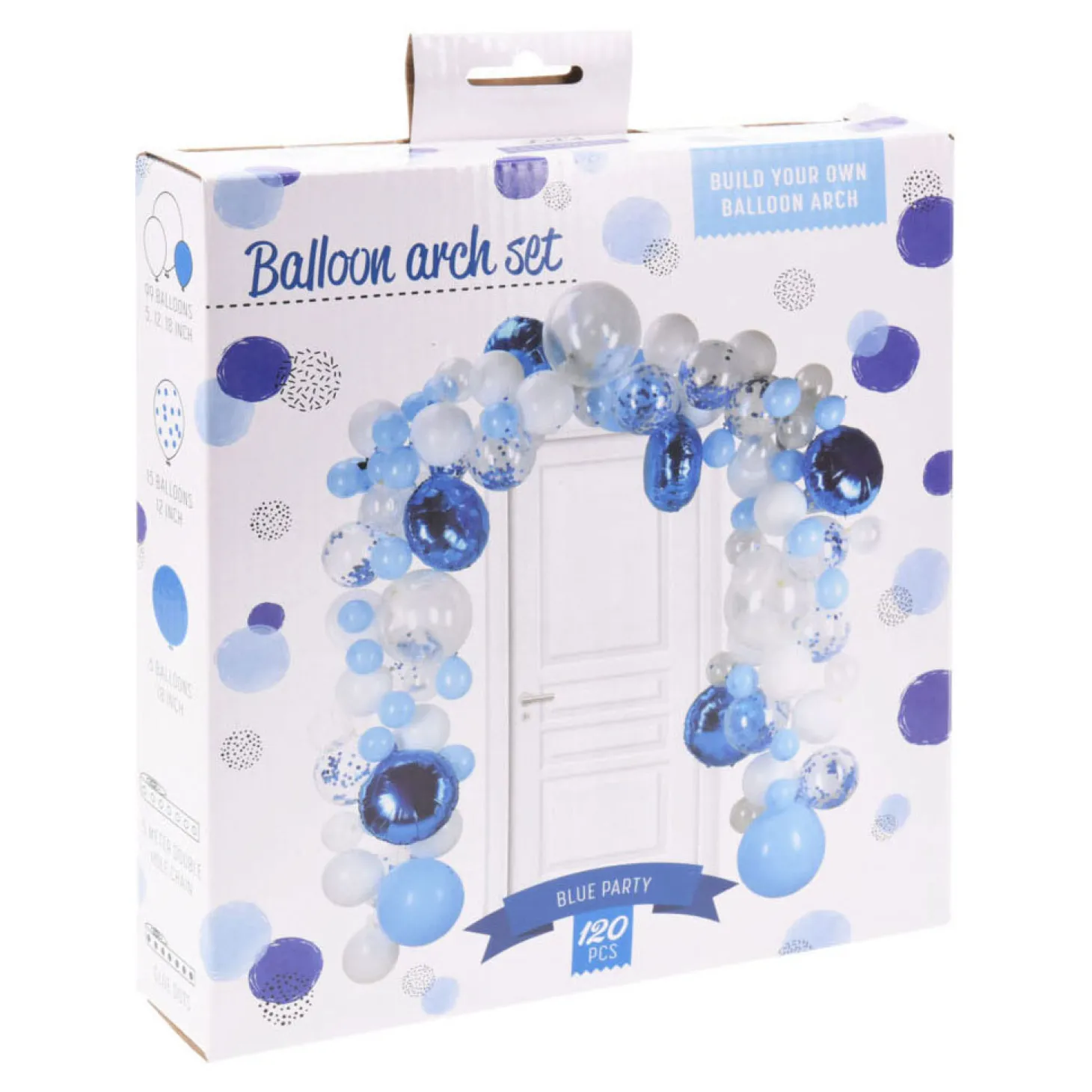 Bouw je Eigen Ballonnenboog Set Blauw, 120dlg.