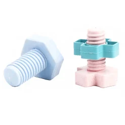 Bouwschroeven Pastel in Opbergbox, 24dlg.